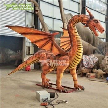 Dragão Laranja Animatronics